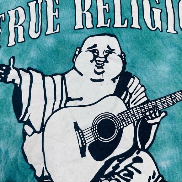 True Religion Womens M. Multicolor Tie Dye Graphic Print Short Sleeve T-Shirt - Picture 7 of 7